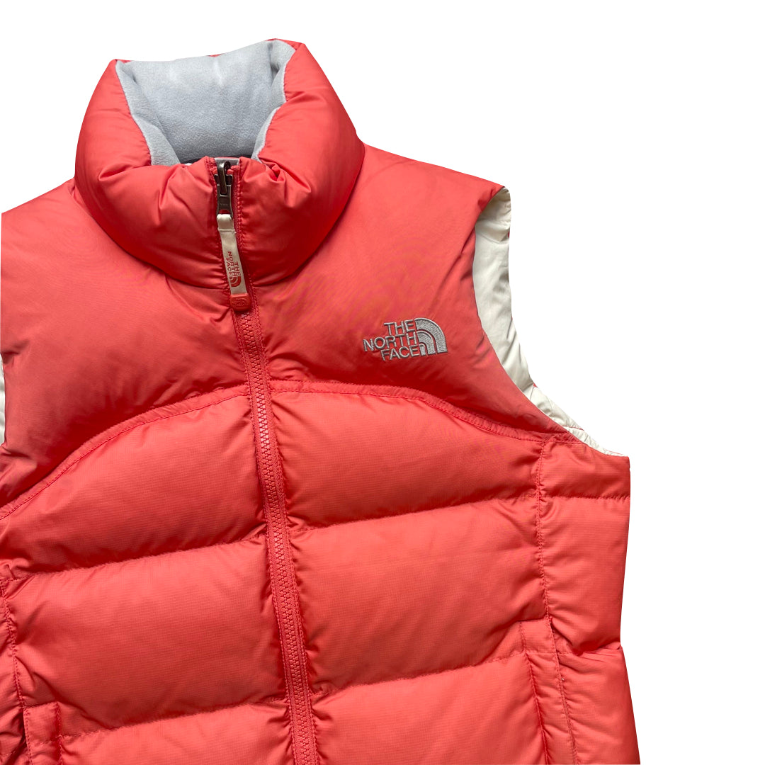 The North Face Women's Peach Orange/Pink Gilet Puffer Jacket