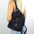 Prada Black Nylon Bagpack