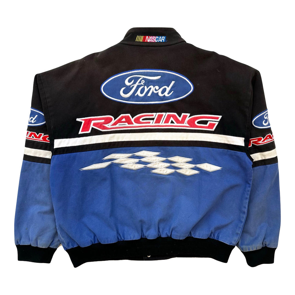 Vintage Ford Racing Nascar Racing Jacket FADED