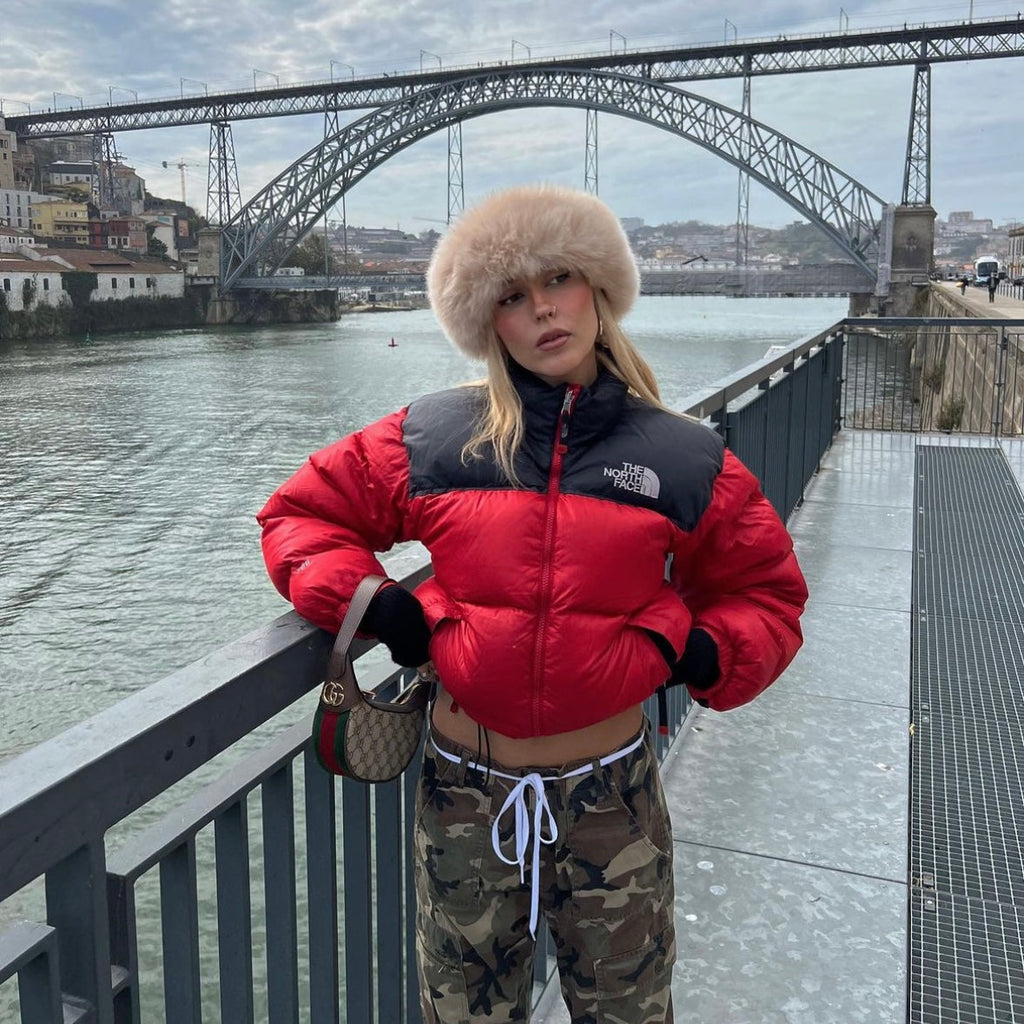 The North Face Red Puffer Jacket WITH DAMAGE