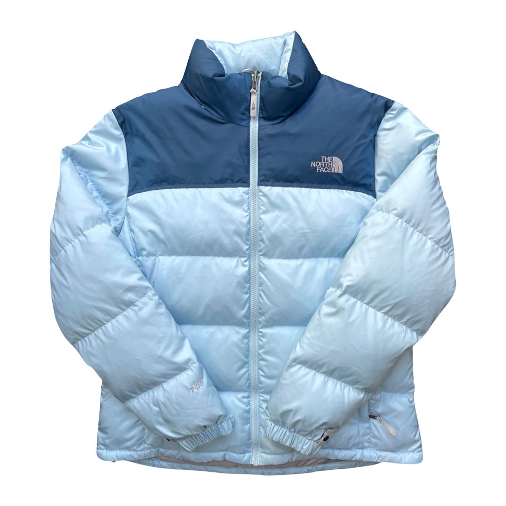 The North Face Womens Baby Blue Two Tone Puffer Jacket