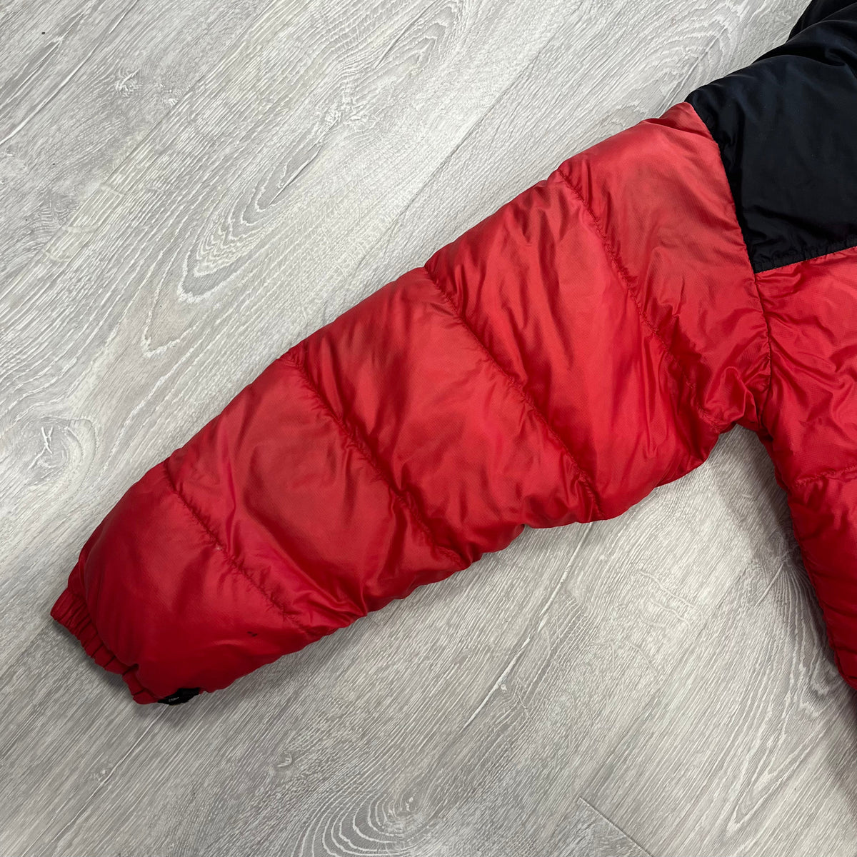 The North Face Red Puffer Jacket WITH STAIN