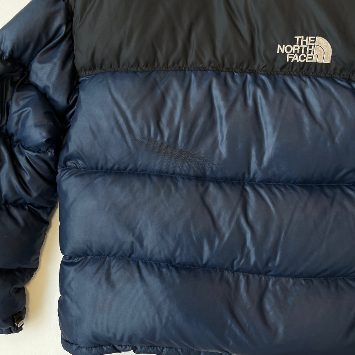 The North Face Navy Blue Puffer Jacket WITH MARK