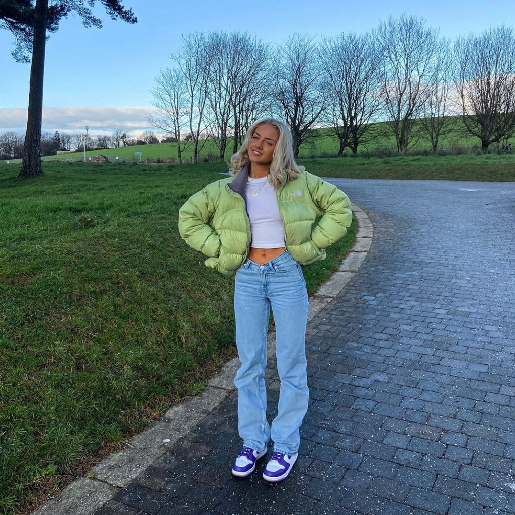 The North Face Womens Pastel Green Puffer Jacket
